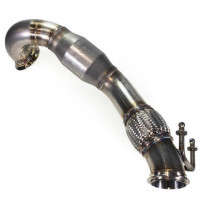 MAPerformance Catted - Resonated Downpipe (Ceramic Black) | 15-21 Volkswagen Golf TSI/GTI Mk7