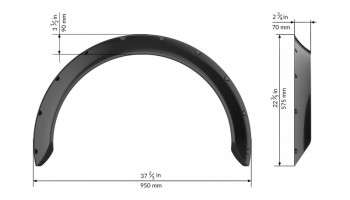 Clinched New School XL 7cm/2.8" Universal Fender Flares