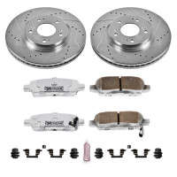 PowerStop Z26 Street Warrior Rear Brake Kit For 5 Lug Models (02-06 & 10-24 Nissan Altima/04-08 Maxima/07-18 Sentra)