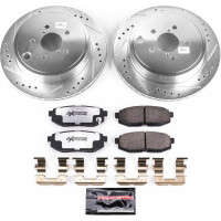 PowerStop Z26 Street Warrior Rear Brake Kit For 5 Lug Models (13-16 Scion FR-S/13-23 Subaru BRZ/10-14 Legacy/Outback/17-24 Toyota 86)
