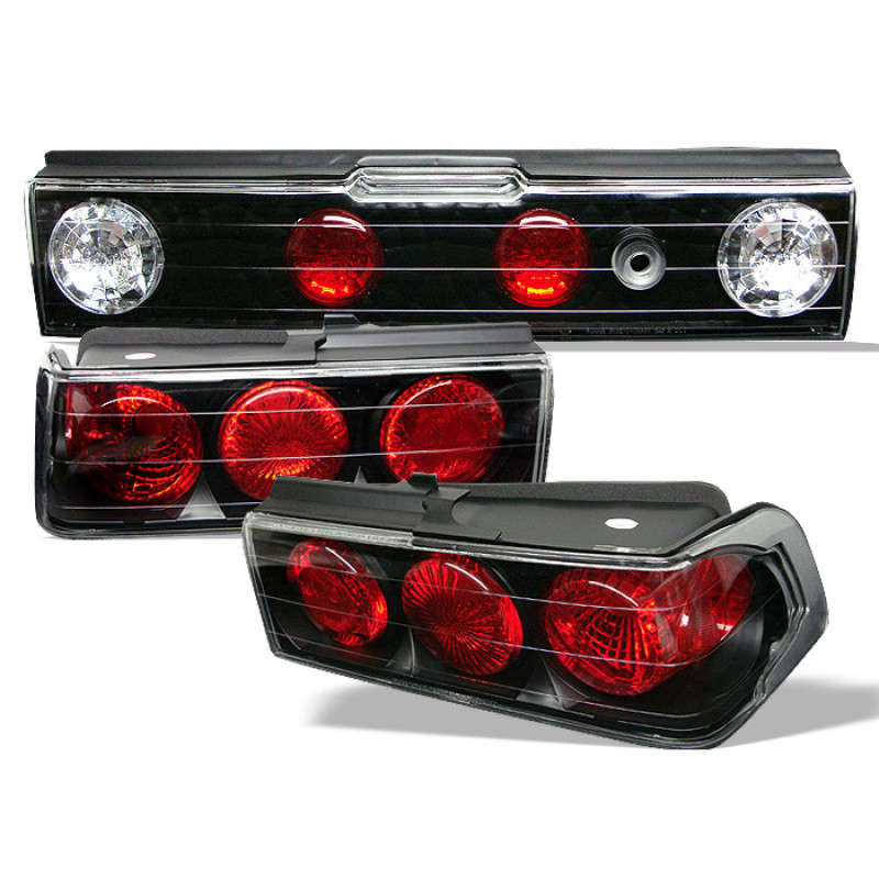 Spyder 5005120SPDR Euro Style Tail Lights (Black) 8891 Honda CRX