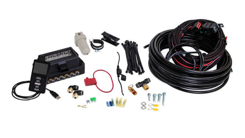 Air Lift Performance 3P Kit with 1/4" threaded FNPT Ports (1/4" Air Line | No Tank | No Compressor)