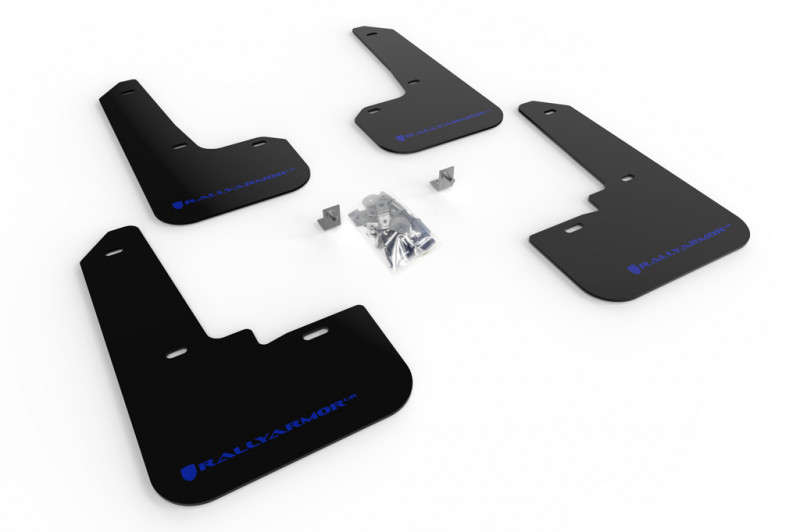 Rally Armor MF64-UR-BLK/BL-RAL UR Black Mud Flap/Blue Logo | Fitment ...