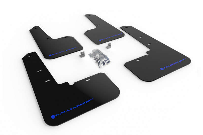 Rally Armor MF66-UR-BLK/BL-RAL UR Black Mud Flap | Blue Logo | Fitment ...