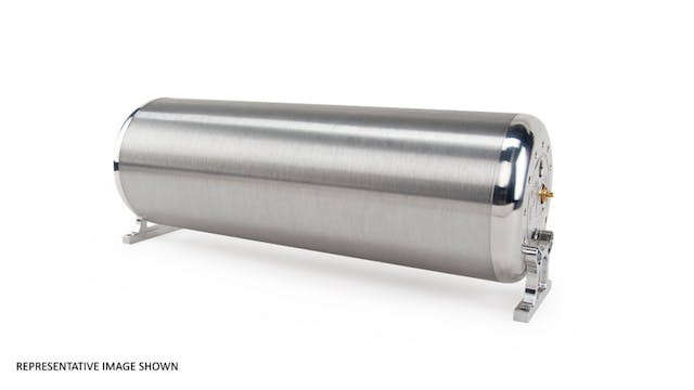 Air Lift Performance 24" FLO Airride Billet Tanks | Raw End Caps With Brushed Tube | W/ Two Mounting Brackets