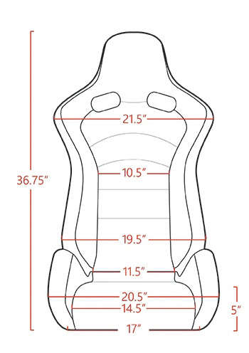 Stats Racn Status Racing SRS1064-R-STAT Touring Reclining Seat | Red | Pair ...