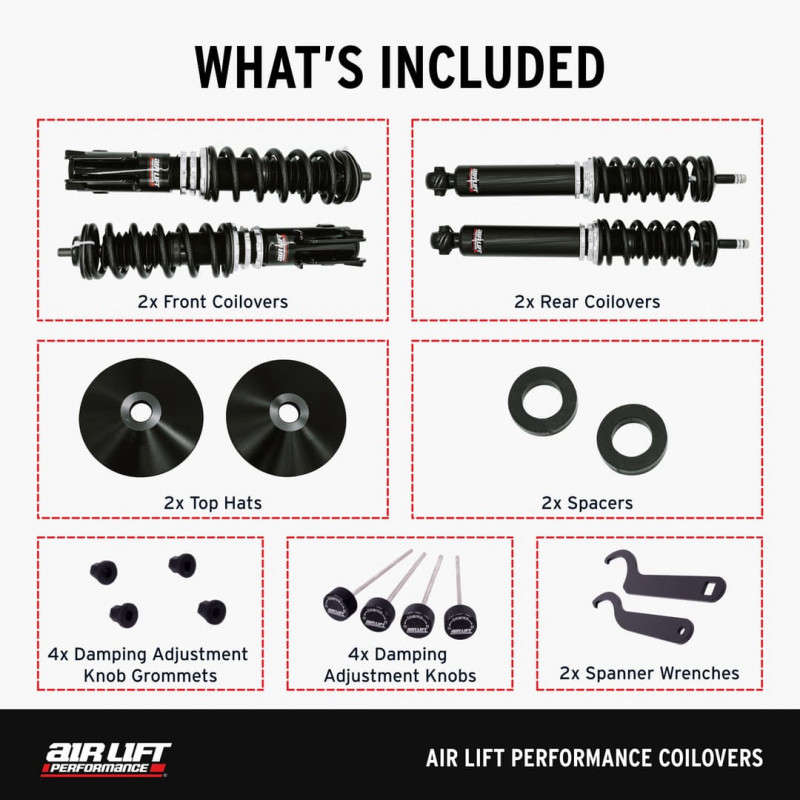 Air Lift Performance Coilover Kit (85-98 Volkswagen Jetta)