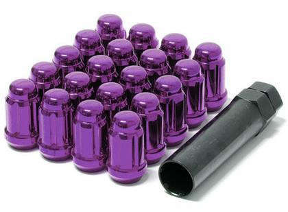 Muteki Steel Lug Nuts | Conical Seat | 12x1.25 Thread Pitch | 20 Count | Purple