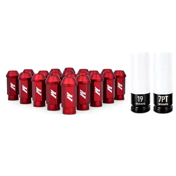 Mishimoto                                                    Aluminum Locking Lug Nuts M12x1.5, Red, 20pc Set