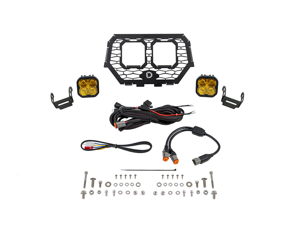 Diode Dynamics Stage Series Sport Yellow Combo LED Grille Kit Polaris RZR XP 1000 2014-2018