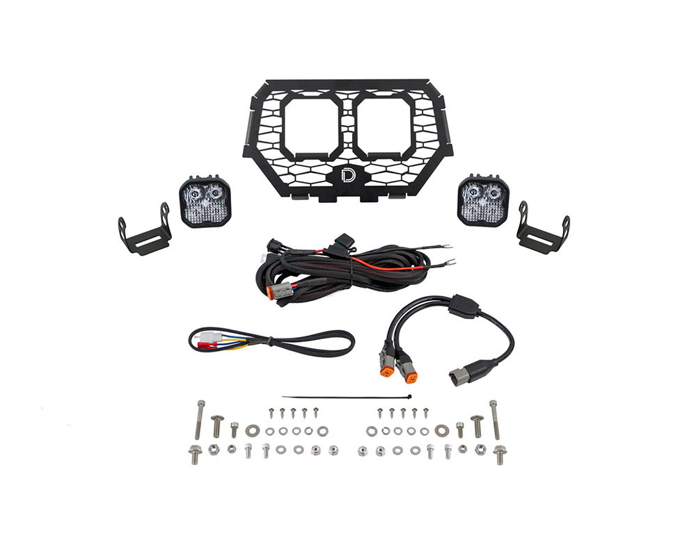 Diode Dynamics Stage Series Pro White Combo LED Grille Kit Polaris RZR XP 1000 2014-2018