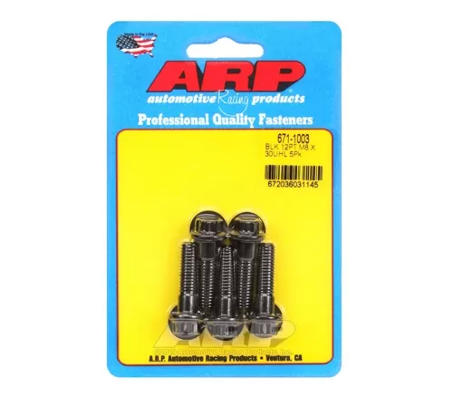ARP Fasteners 671-1003-ARPBT ARP M8 X 1.25 X 30 12pt Black Oxide Bolts ...