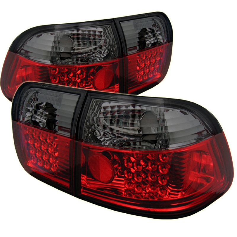 Spyder 5005038SPDR LED Tail Lights (Red Smoke) 9698 Honda Civic 4