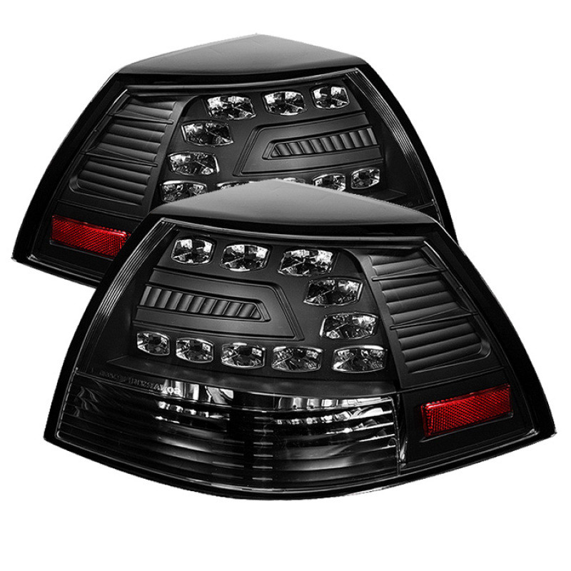 ㊺新品未使用　Spyder 00-06 Euro Tail Lights Blk Spyder 5008565-SPDR LED Tail Lights (Black | Fitment Industries