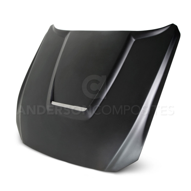 Anderson Composites ACHD15FDMUGRGF Fiberglass GT350 Style Hood
