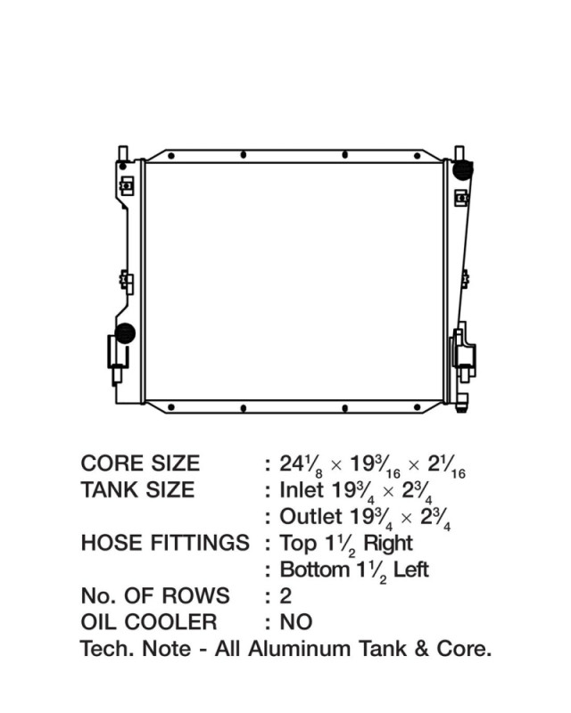 CSF CSF-7037 Aluminum Radiator | Custom Offsets
