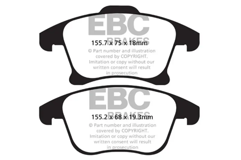 EBC 06-09 Ford Fusion 2.3 Ultimax2 Rear Brake Pads