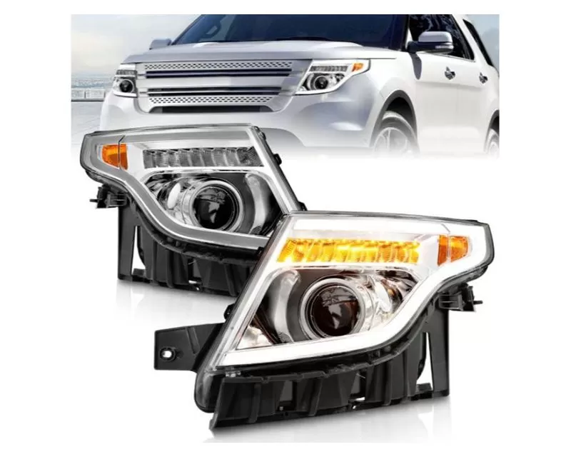 Driver Side Headlight For 2011-2015 Ford Explorer - Halogen OE Style With Bulbs & Harness 5 thumbnail image