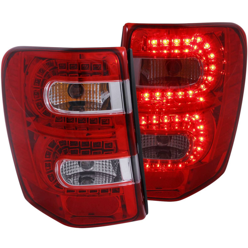 Anzo 311150-ANZO Tail Light Assembly | Led | Red/Chrome | Custom