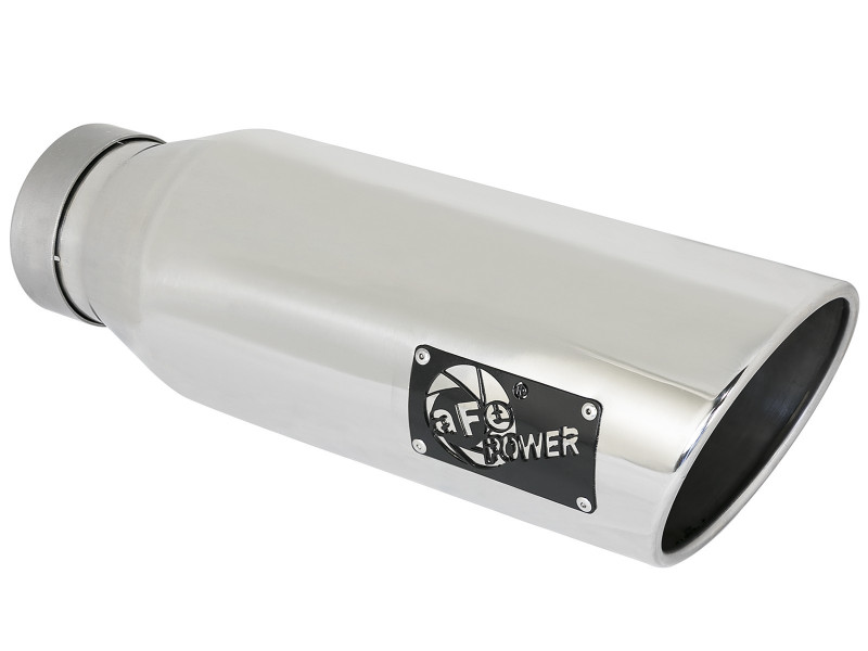 aFe MACH Force-Xp Universal 409 SS Single-Wall Clamp-On Exhaust Tip - Black