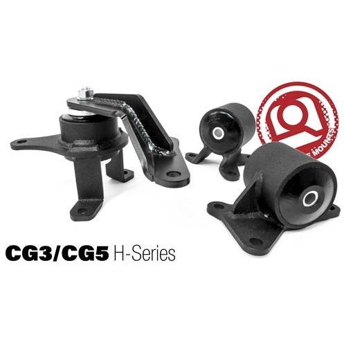 Innovative 90-02 Accord F/H Series Manual Swap Black Steel Mount 95A Bushing main image 0
