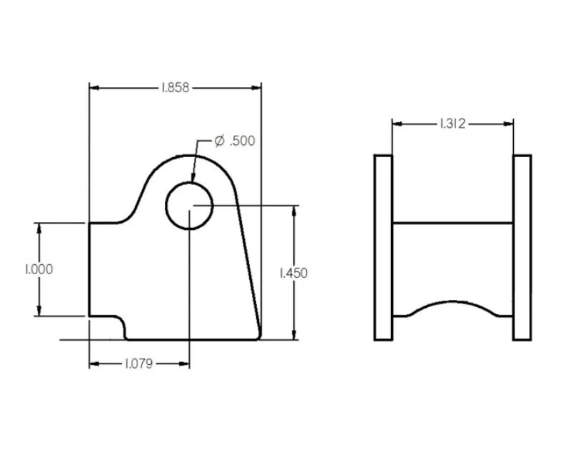 RideTech Shock Bracket 1.5" Bridge