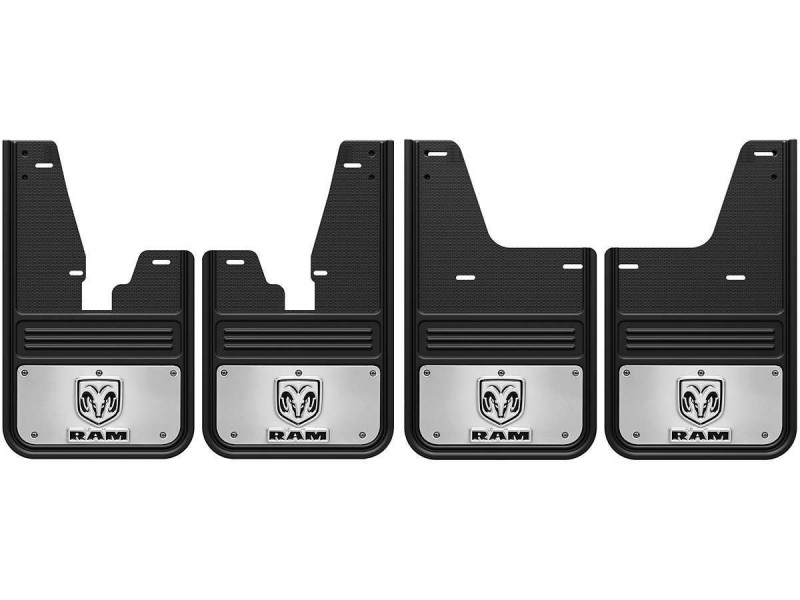 Gatorback GATR-GCR31F-RV-GCR33R-RV RAM Head Mud Flaps Set With OEM ...