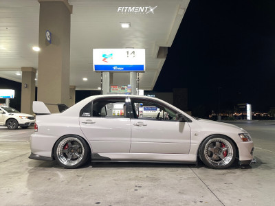 2003 Mitsubishi Lancer Evolution with 18x9.5 Work Meister S1 3p and ...