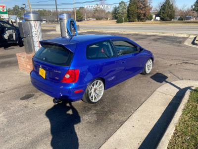 2003 Honda Civic Si with 17x8 Vossen Cvt and Ohtsu 205x40 on Coilovers