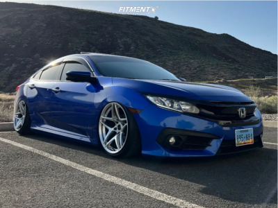 2018 Honda Civic EX with 18x10.5 Kansei Astro and Radar