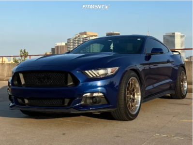 2016 Ford Mustang with 19x9.5 22 Aodhan Ds07 and 255/45R19 Goodyear ...