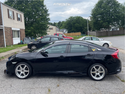 2018 Honda Civic LX with 18x8.5 Vors Tr37 and Vercelli 225x40 on