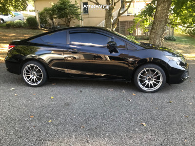 2015 Honda Civic EX with 18x8 AVID1 Av20 and Vercelli 225x40 on