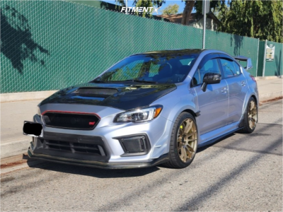 2019 Subaru WRX STI with 19x9.5 35 AVID1 Av20 and 255/35R19 Kumho