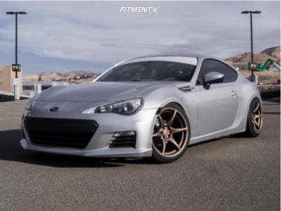 2014 Subaru BRZ with 18x9.5 22 Kansei Tandem and 235/40R18 Delinte