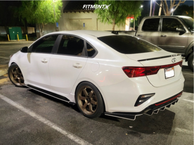 2021 Kia Forte GT with 18x8 AVID1 Av6 and Vercelli 235x40 on Lowering