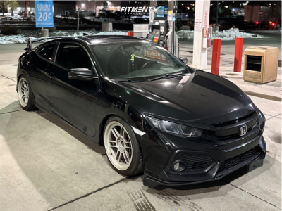 2017 Honda Civic - 18x9.5 38mm - Enkei Rpf1 - Lowering Springs - 225/40R18