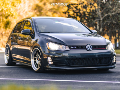 2016 Volkswagen GTI SE with 18x9.5 Aodhan Ah07 and Atlas 225x35 on