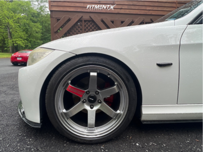 2010 BMW 328i Base with 18x9.5 AVID1 AV6 and Continental 245x35 on