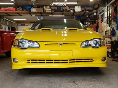 Nearly Flush 2002 Chevrolet Monte Carlo with 16x7 American Racing Torq Thrust M & Hankook Kinergy St H735 225/60 on Lowering Springs - Fitment Industries Gallery