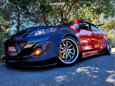 2010 Mazda 3 Mazdaspeed with 18x10.5 Aodhan Ds02 and Federal