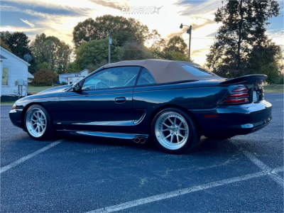 Nearly Flush 1995 Ford Mustang with 18x9.5 Aodhan Ds08 & Falken Azenis RT-615K 265/35 on Lowering Springs - Fitment Industries Gallery