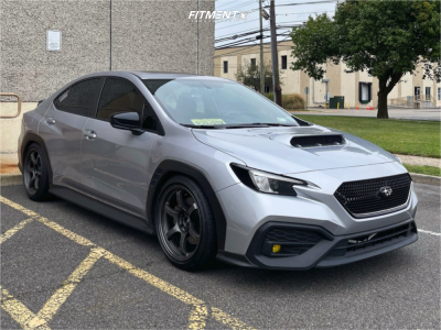 2022 Subaru WRX with 18x9.5 38 Gram Lights 57dr and 245/40R18