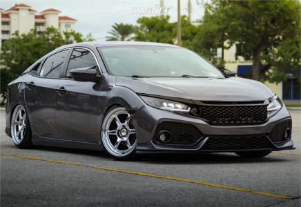 2018 Honda Civic LX with 18x9.5 Kansei Roku and Lexani