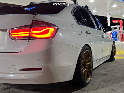 2017 BMW 320i Base with 18x9.5 Cosmis Racing R1 and Lexani 255x40