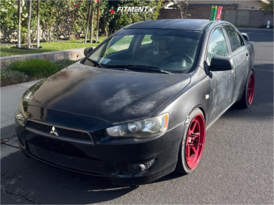 2008 Mitsubishi Lancer - 18x9.5 30mm - Aodhan Ds09 - Coilovers - 235/35R18