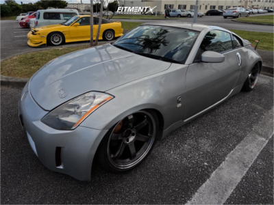 2003 Nissan 350Z - 18x10.5 15mm - Volk TE37 Saga SL - Air Suspension - 275/40R18
