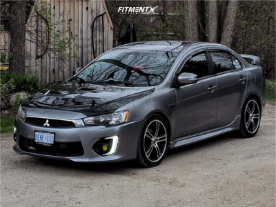 2016 Mitsubishi Lancer - 18x7.5 45mm - Enkei Fd-05 - Lowering Springs - 215/45R18