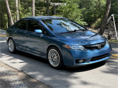 2011 Honda Civic - 17x8 35mm - Aodhan Ah02 - Stock Suspension - 225/45R17