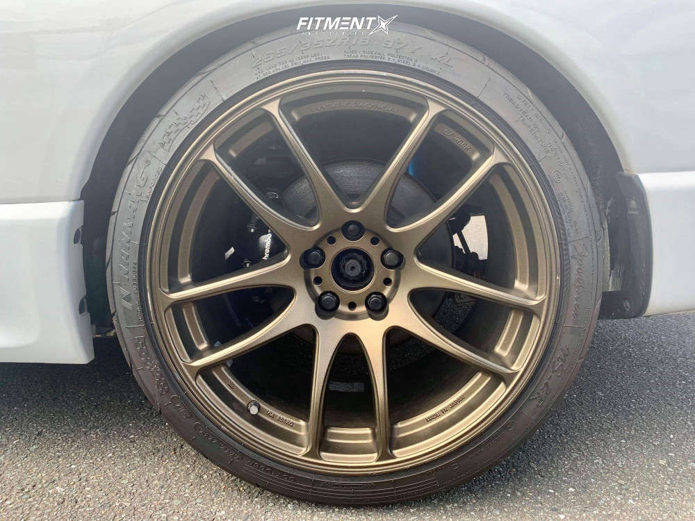 1995 Nissan GT-R Base with 18x10.5 Work Emotion and Nankang 265x35